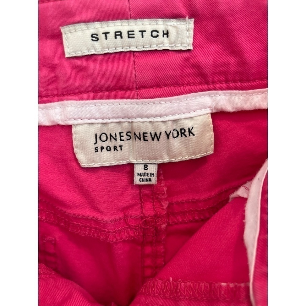 JONES New York Sport Pink Cotton Spandex Classic Jeans Barbiecore Size 8 - Picture 4 of 5